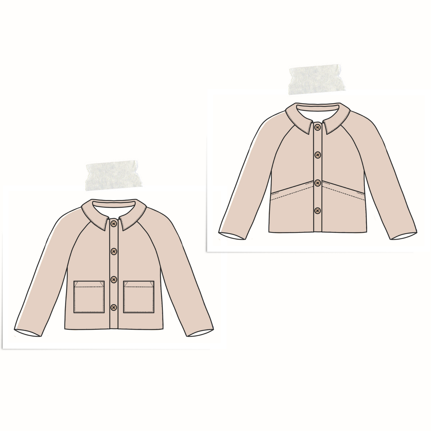 Boutons - col droit