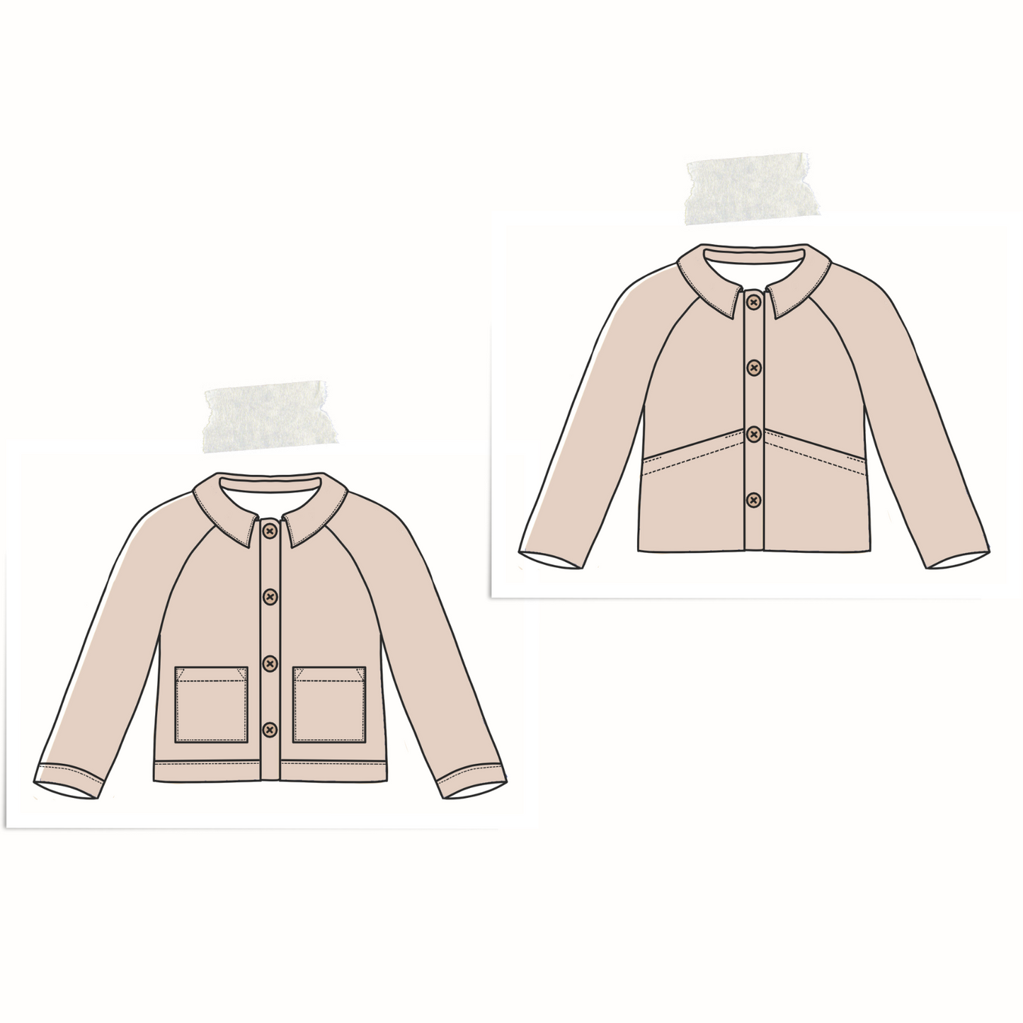 Boutons - col droit