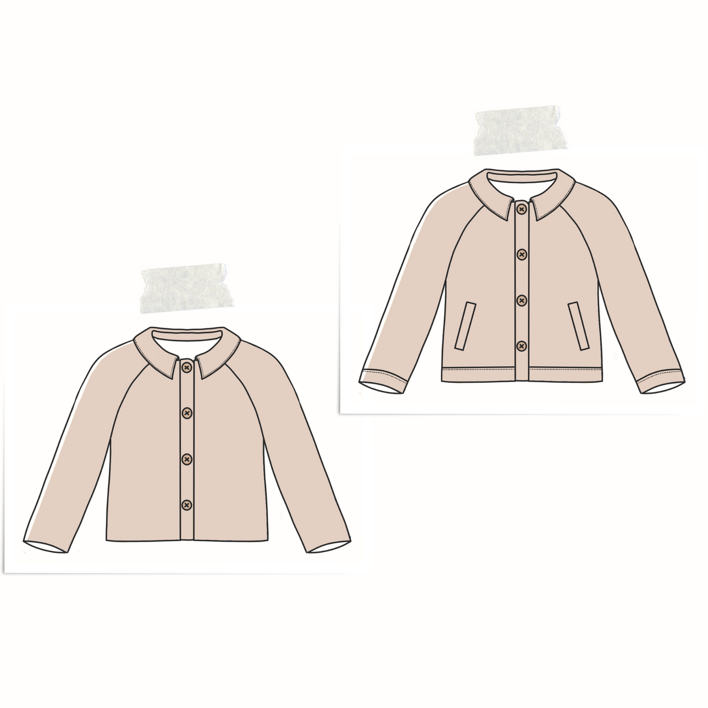 Boutons - col droit