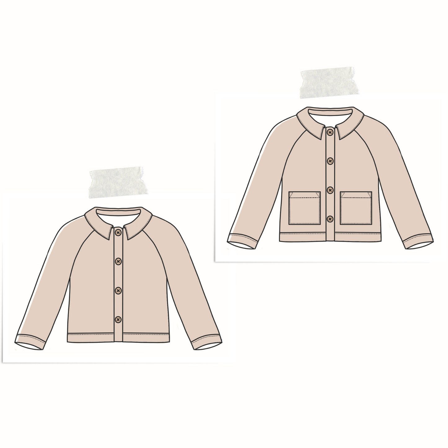 Boutons - col droit