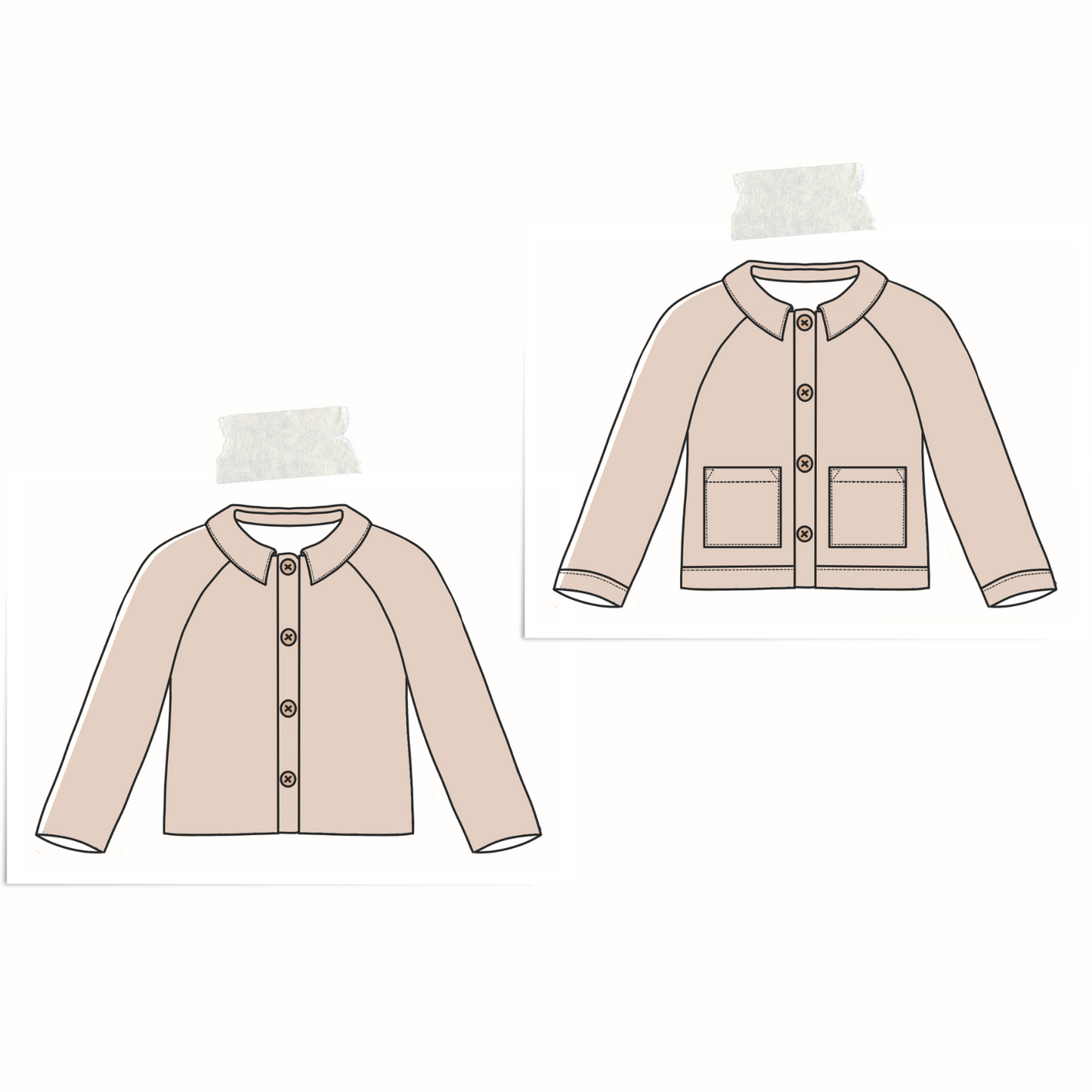 Boutons - col droit