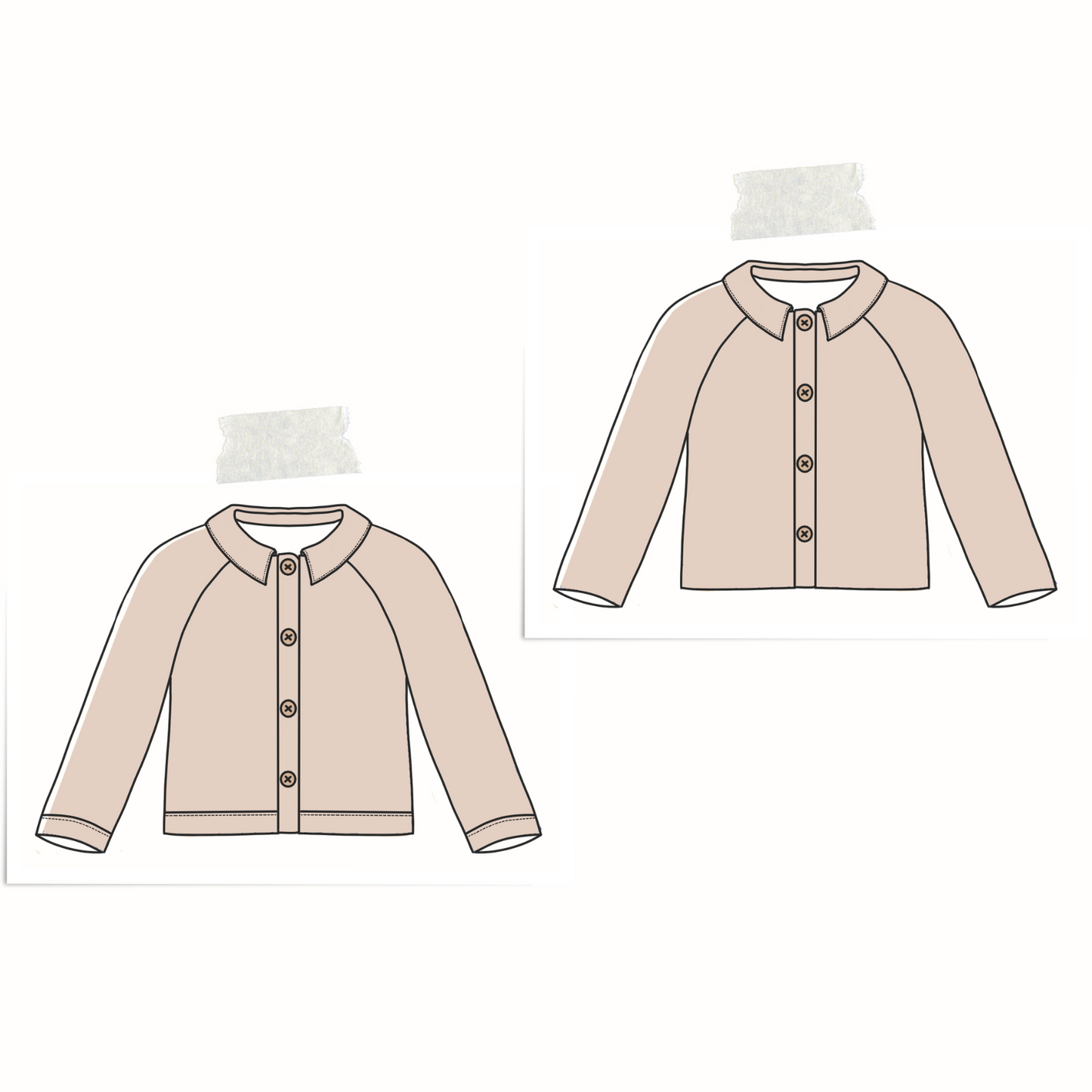 Boutons - col droit
